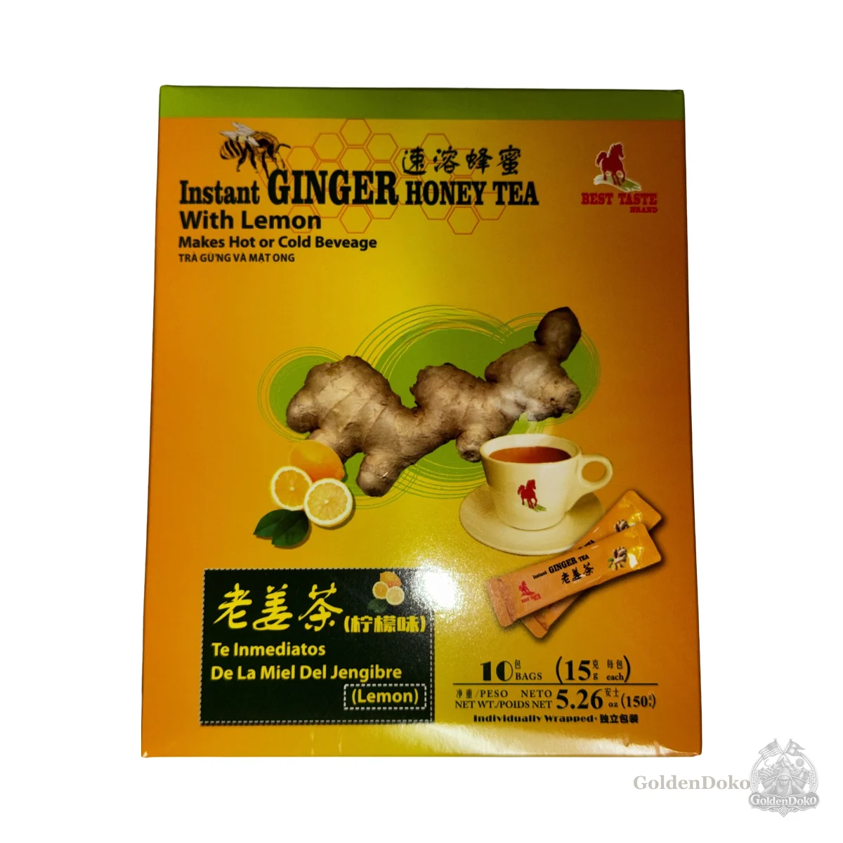 Instant Ginger Honey Tea With Lemon (15 bags) at Laliguras Indian and Nepali Grocery and Oriental Food