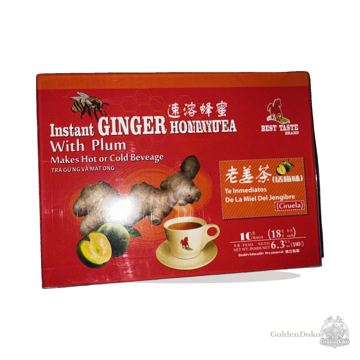 Instant Ginger Honey Tea With Plum (10 bags) at Laliguras Indian and Nepali Grocery and Oriental Food